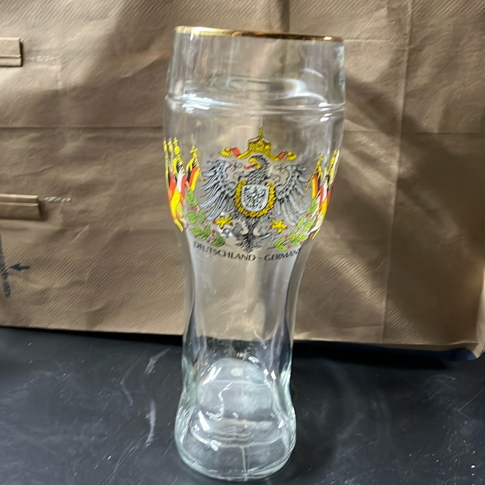 Vintage Real German glass boot stein!